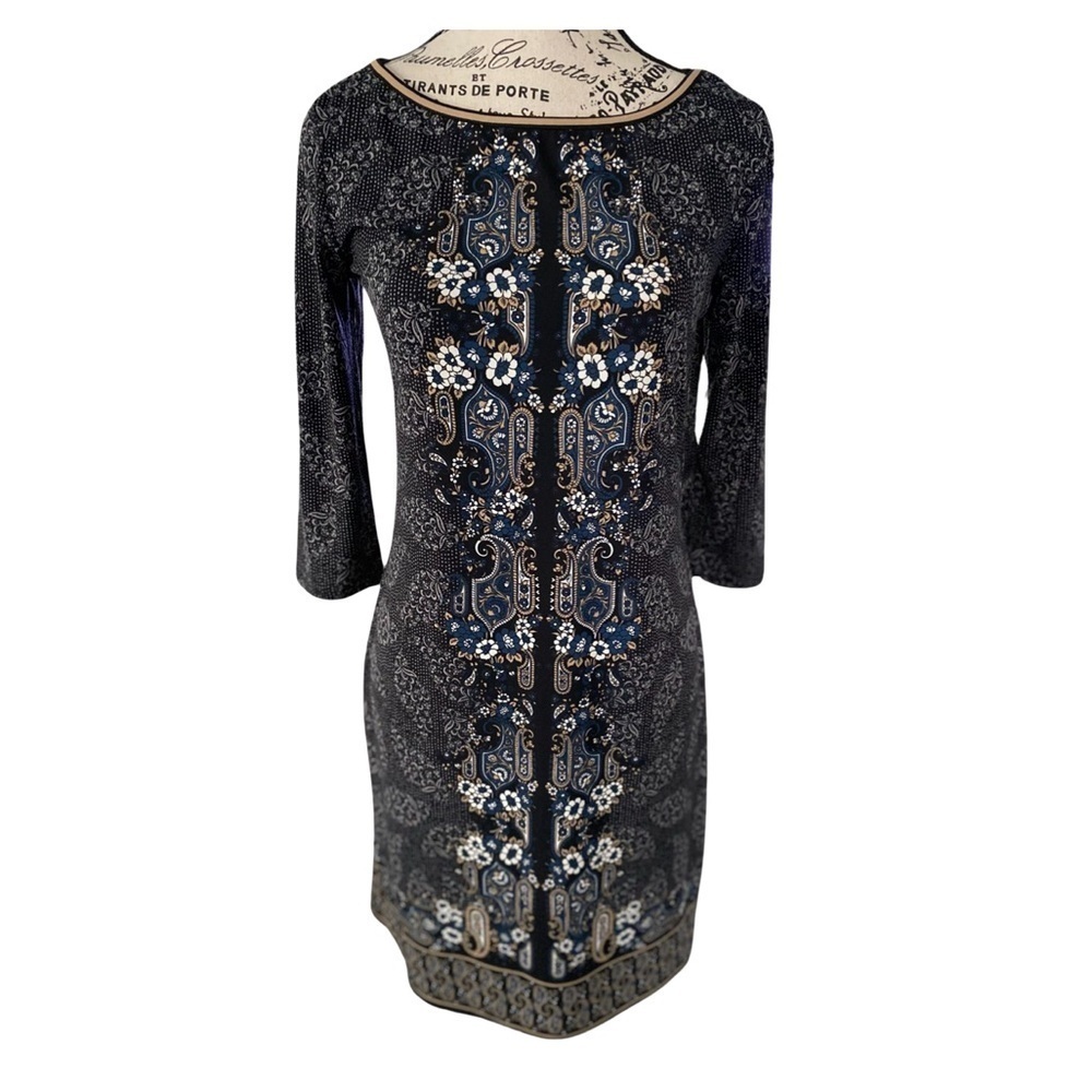Max Studio | Dresses | Max Studio Black Long Sleeve Floral Midi Dress Nwt Size Xs